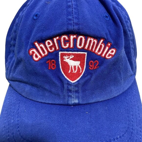 Vintage Abercrombie & Fitch navy 1892 Blue A & F Baseball Hat Distressed cotton main image 6